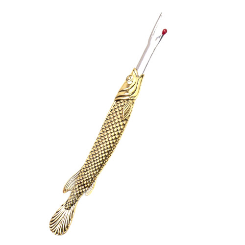 Handwerk Visvormig tornmesje Steken Unpicker-goud groot
