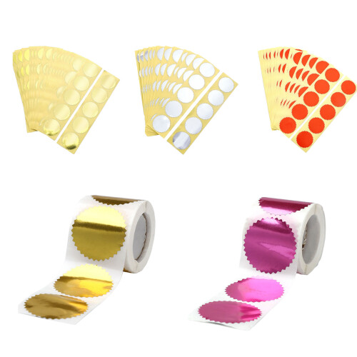 100/250PCS 45mm Silver Golden Redness Certificate Wafer-C 2
