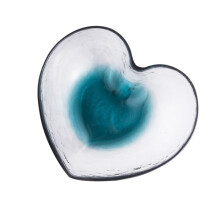 Heart Shaped Salad Bowl Nordic Style Ink Blue Dessert and Soup Serving Dish for Home Kitchen Parties