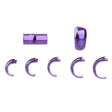 (Purple) Multifunctional Intelligent Rings For Meditate Counting Waterproof Tally Counter Adjustable Size APP Connect Wearable  Purple