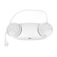 LED Emergency Light with Bright Dual Lamps, Wall or Ceiling Mount, 1800mAh Rechargeable Battery