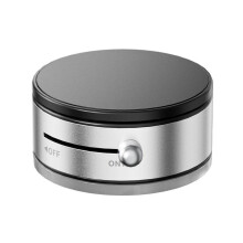 (Silver) Phone Holder Bracket Stand Rack 360 Degree Rotation Powerful Magnets for Car Mount Strong Grip Vacuum Suction Attachment  Silver