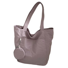 (Purple) Fashionable Women's Handbag Lightweight Nylon Underarm Bags Spacious Shoulder Slouchy Bag for Commuting And Everyday Use  Yellow