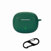 Compatible for Honor Earbuds X3i Silicone Bluetooth Earphone Silicone Case Anti-drop Earbuds Cover with Anti-lost BuckleDarkGreen SZRH