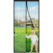 Magnetische hor, zelfsluitende hor met stevig gaas, winddicht ontwerp en versterkte randen voor duurzaam gebruik, houdt insecten buiten.