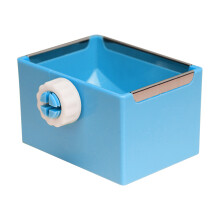 Food Bowl Feeding Bowl for Small Pet Rabbits Hanging- blue