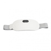 Menstrual Heated Belt Hot Compress Promote Circulation Electric Waist Belt for Wome White