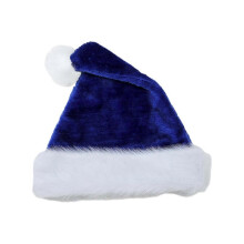 (Royal blue) Festive Christmas Santa Hat with White Brim for Holiday Parties Giving Kindness New Year Party Cosplay Accessories  Royal blue