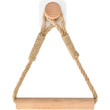 Toilettenpapierhalter aus Naturmaterialien, Handtuchhalter im Vintage-Stil, selbstklebende Wandhalterung fürs Badezimmer, einfache Montage im