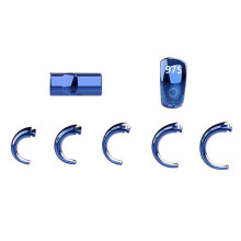 (Blue) Multifunctional Intelligent Rings For Meditate Counting Waterproof Tally Counter Adjustable Size APP Connect Wearable  Purple