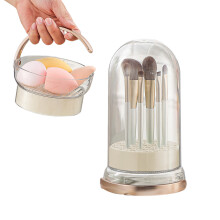 Convenient Makeup Tool Storage Shelf Cosmetic Brush Stand-beige