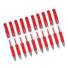 (r) 10Pcs Retractable Gel Inks Pen Ergonomic Grip Gel Pen 0.5mm Fine Point for School Office Supplies Red/Blue/Black Inks Multicolor