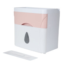 Praktische papieren handdoekdispenser, wandmontage voor ruimtebesparing, duurzame ABS-kunststof constructie voor stevigheid, zelfklevende papieren