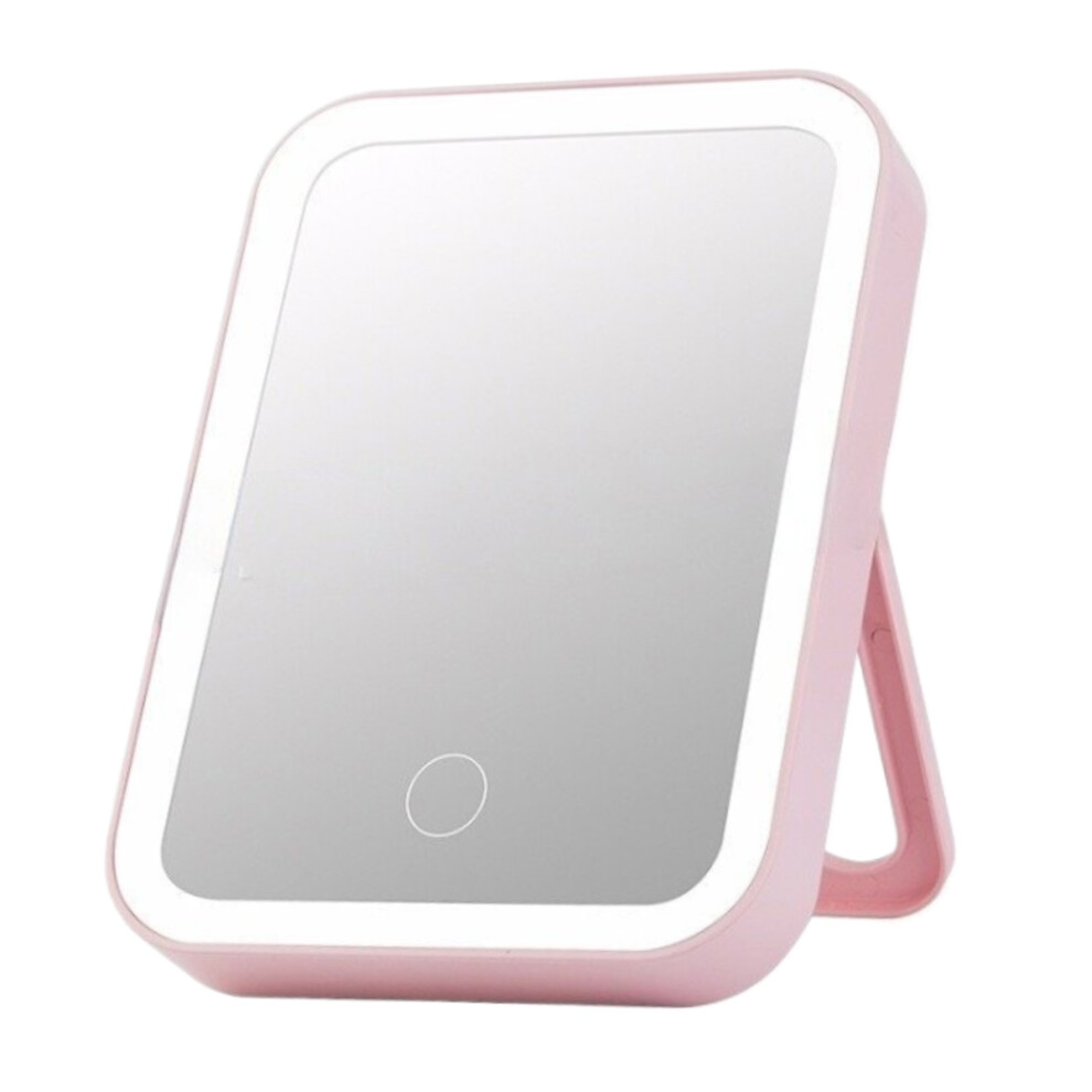 Rechargeable Vanity Mirror, Infinite Dimming Lighted Makeup Mirror with Lights, Foldable Design, Portable Travel Makeup Mirror with Smart Touch Contro