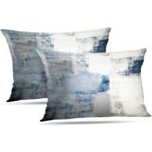 Housses de coussin décoratives, motif abstrait, en polyester pour toutes les saisons, tissu doux et léger, pour une ambiance spa dans votre salon.