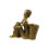 Afrikaanse vrouw figuur standbeeld hars-Brons goud Type B 1