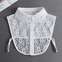 Detachable Lace Collar with Elegant Hollow Lace, Lightweight Chiffon Fake Collar for Sweater or Blouse
