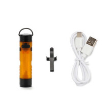 (amber) Waterproof Outdoor Small Torches Hat Clip Flashlight Rechargeable Led Pocket Light for Outdoor Camping Lighting  Purple
