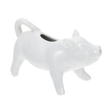 Ceramic Milk Jug Pig Shaped Creamer Pitcher Heat Resistant Cute Animal Design for Coffee and Sauces