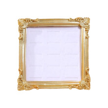 Chic Gold Resin Jewelry Showcase Tray-Square golden trumpe