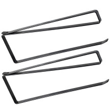 2pcs Under Cabinet Paper Towel Holder Black Iron No Drilling Heavy Duty Space Saving for Kitchen and Bathroom
