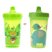 (green) 300ml Baby Kids Drinking Bottles Cute Duckbill Cup Learn Training Feeding Water Bottle Cartoon School Drinking Cup  Red