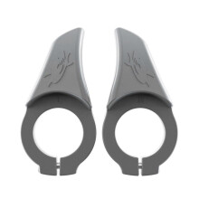 (grey) Bike Handlebar Thumb Rest, Anti-Slip Bicycles Handle Rest Handlebar Adjustable Handlebar Thumb Grips Auxiliary Handlebar  White