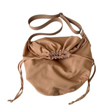 (brown) Nylon Bag Versatile Crossbody Bag Large Capacity Shoulder Bag for Women Girl Fashion Travel Bag Drawstring Leisure Bag  Yellow
