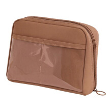 (Caramel brown) Big Capacity Pencil Case High Capacity Pen Bag 12 Compartments Marker Storage Pouches Portable Art Supply Organiser  Caramel brown