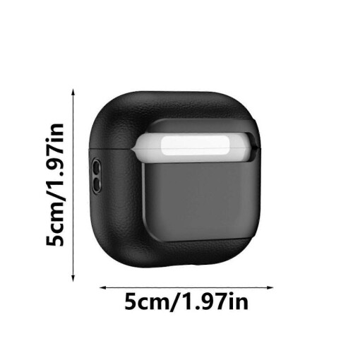 (Silver) Leather Shell Case For Pods 4 Earphone  Case Protecting And Effortless Wireless Charging No Need To Remove Cover eadsets  Silver 2