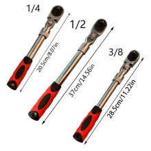 (quarter) 1/4" 3/8" 1/2" Drive Ratchet Socket Wrench with 72 Teeth Lock Socket Quick Lever Release Furniture Auto Car Repair Tool