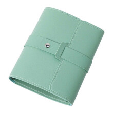 (Green) Compact Earrings Book Fashion Practical Earring Storage Bags Portable PU Earring Cases Ear Studs Storage Bag PU Material  Pink