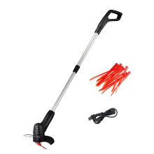 Cordless Lawn Mower with USB Rechargeable Battery, Lightweight Electric Grass Trimmer for Garden