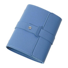 (Blue) Compact Earrings Book Fashion Practical Earring Storage Bags Portable PU Earring Cases Ear Studs Storage Bag PU Material  Pink
