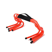 Hurdle Carrier for Training Equipment, 5 Pcs Small Orange Hurdles 23cm for Track and Field, Agility and Soccer Training Jumping Hurdles