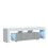 TV Unit 160cm Aria - White & Grey Gloss Doors and LED Lights 6