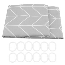 Geometric Pattern Tablecloth Grey Waterproof Large Square Dining Cover Stain Resistant Thick Fabric Non Stick Design Elegant Natural Home Style Decor