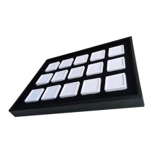 Acrylic Foam Insert Jewelry Storage Box 15-White box white cott