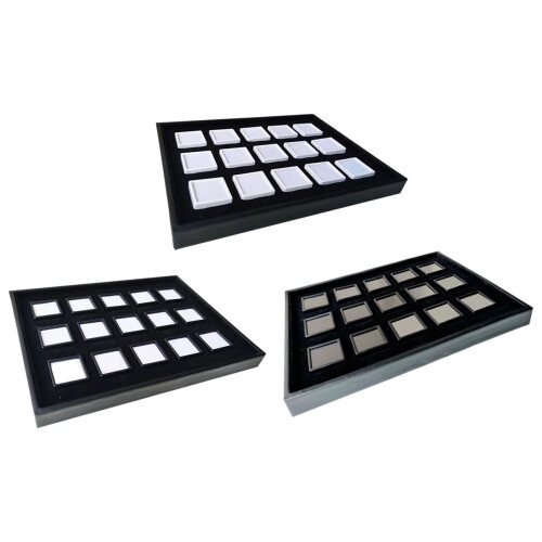 Acrylic Foam Insert Jewelry Storage Box 15-White box white cott 1