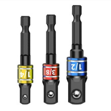 (black suit) Impacting Grade Socket Adapters Set, TurnsImpacts Drill Driver into HighSpeedSocket Driver,1/4'' 3/8'' 1/2''