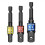 (black suit) Impacting Grade Socket Adapters Set, TurnsImpacts Drill Driver into HighSpeedSocket Driver,1/4'' 3/8'' 1/2'' 1