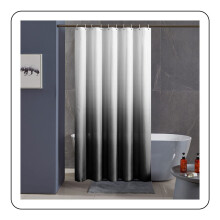 Perdea de duș elegantă pentru cadă spa, capace superioare întărite cu material lavabil la mașină, draperie din material hidrofug cu design