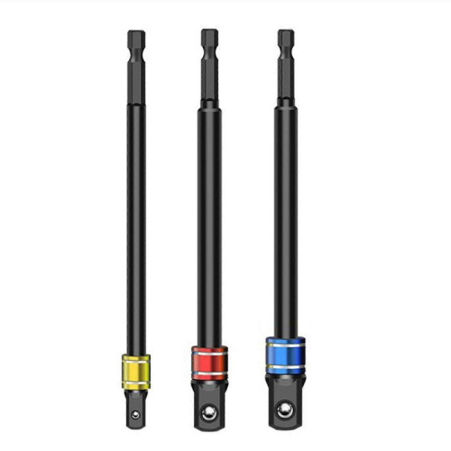 (black extended suit) Impacting Grade Socket Adapters Set, TurnsImpacts Drill Driver into HighSpeedSocket Driver,1/4'' 3/8'' 1/2''