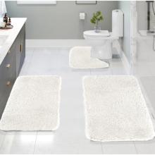 Covor de toaletă în formă de U, covor de baie antiderapant, moale, absorbant, din microfibră, materiale superioare cu căptușeală groasă de