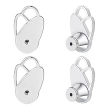 Elegant Earring Holder Backs Portable For Sensitive Ears-White