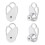Elegant Earring Holder Backs Portable For Sensitive Ears-White 1