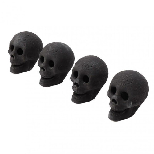4pcs Fire Pit Skulls Ceramic Fireproof Fire Pit Skull Props for Bonfire Campfire Fireplace Firepit Halloween Decor 1