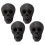 4pcs Fire Pit Skulls Ceramic Fireproof Fire Pit Skull Props for Bonfire Campfire Fireplace Firepit Halloween Decor 4