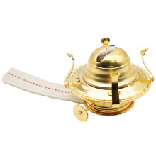 Vintage Oil Lamp Burner Replacement with Aluminum Holder for Hurricane Lanterns Gold