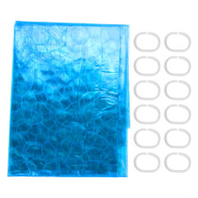 Transparenter, blauer Duschvorhang aus umweltfreundlichem, dickem und strapazierfähigem Material für Duschkabine und Badewanne (1 Stück),